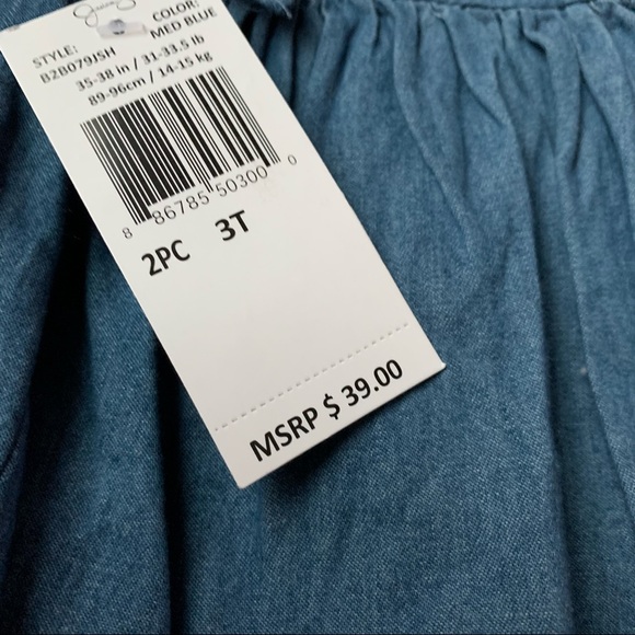 NWT Jessica Simpson Denim/Floral 2 Piece Outfit - Picture 5 of 7